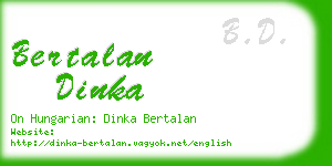 bertalan dinka business card